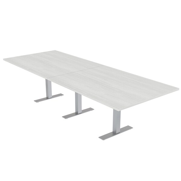45 in W, 120 in L, 29 in H, Engineered Wood Top, White